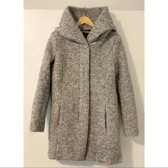 Hudson’s Bay ONLY Hooded Grey Jacket Manteau Coat - Picture 1 of 13